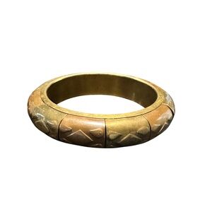 Two-tone brass bracelet